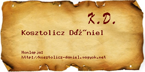 Kosztolicz Dániel névjegykártya