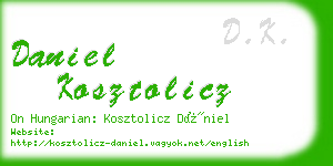 daniel kosztolicz business card